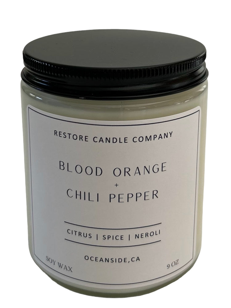 Blood Orange + Chili Pepper - Natural Soy Wax Candle