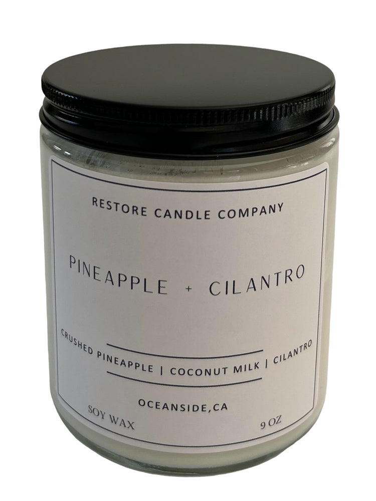 Pineapple + Cilantro - Natural Soy Wax Candle