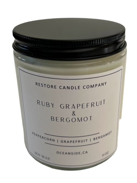 Ruby Grapefruit + Bergamot - Natural Soy Wax Candle