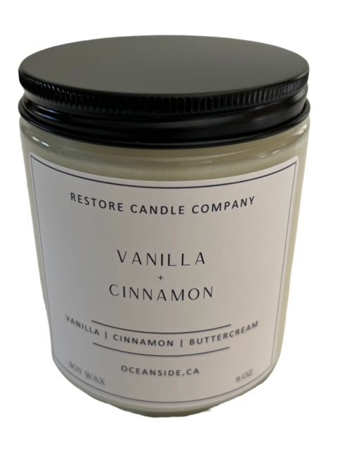 Vanilla + Cinnamon - Natural Soy Wax Candle