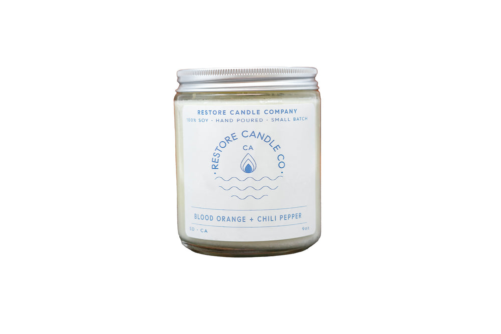 
                  
                    Load image into Gallery viewer, Blood Orange + Chili Pepper - Natural Soy Wax Candle
                  
                
