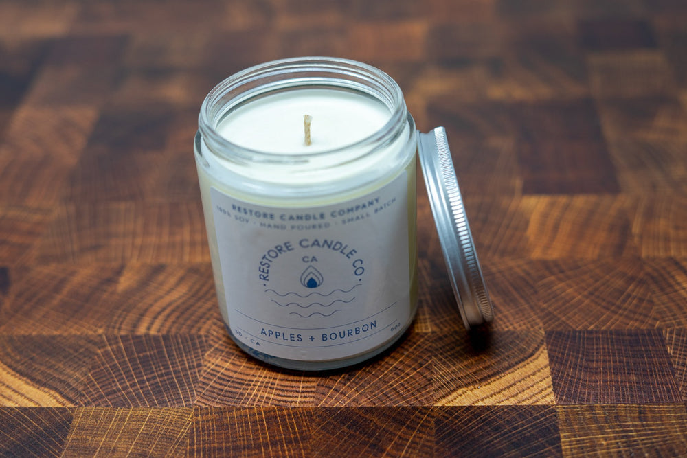 
                  
                    Load image into Gallery viewer, Apples + Bourbon - Natural Soy Wax Candle
                  
                