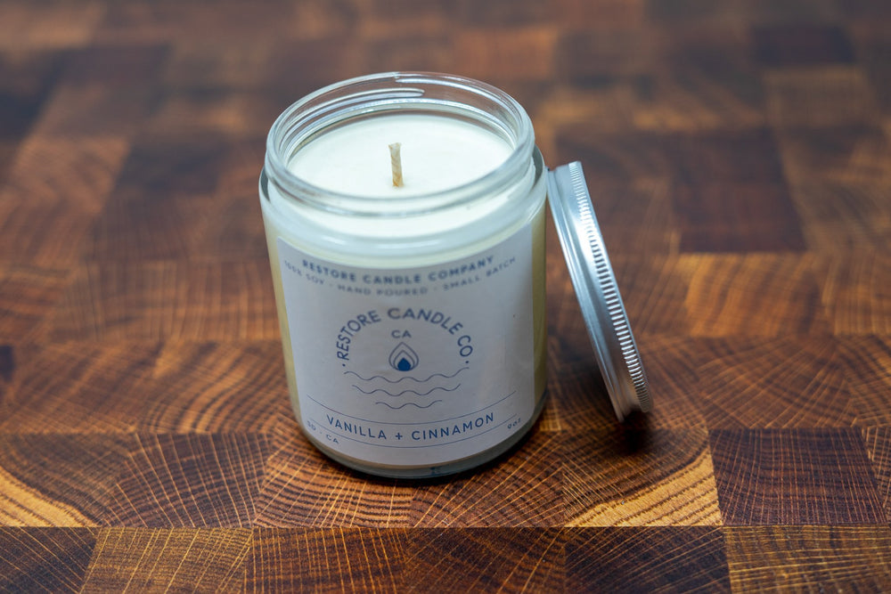 
                  
                    Load image into Gallery viewer, Vanilla + Cinnamon - Natural Soy Wax Candle
                  
                