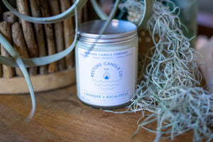 
                  
                    Load image into Gallery viewer, Lavender + Eucalyptus - Natural Soy Wax Candle
                  
                